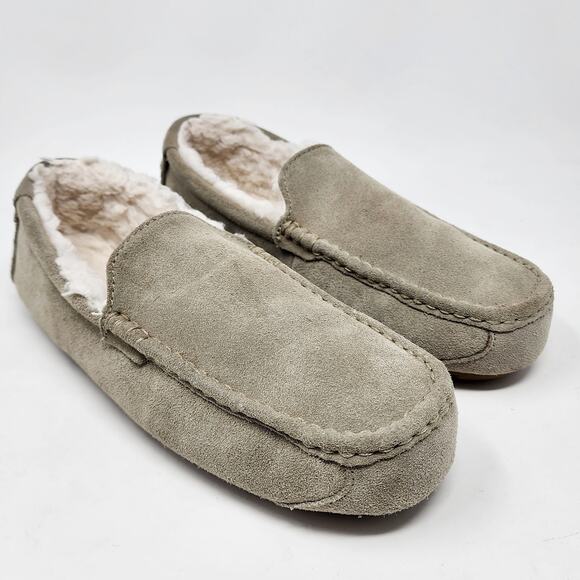 Koolaburra by UGG Slippers Men 11 Tipton Taupe Suede Faux Fur Lining 1105893 - Picture 1 of 10